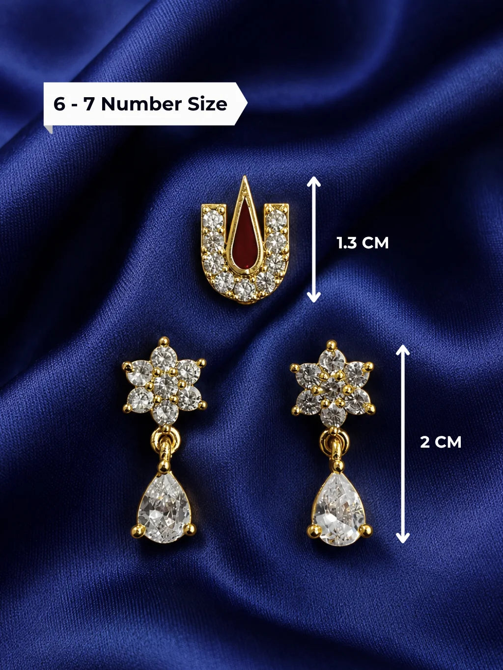 Ramanuja Tilak & Earrings Set for Deity