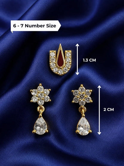 Ramanuja Tilak & Earrings Set for Deity