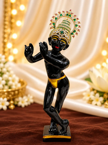 Ratna Kalash AD Mukut for Deity with jewel-inspired traditional design and sparkling American Diamond detailing
