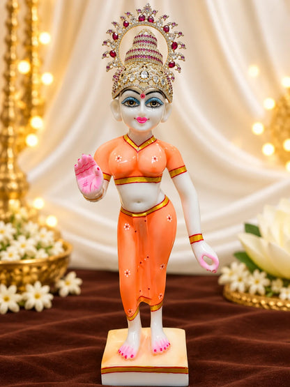 Ratna Kalash AD Mukut for Deity with jewel-inspired traditional design and sparkling American Diamond detailing
