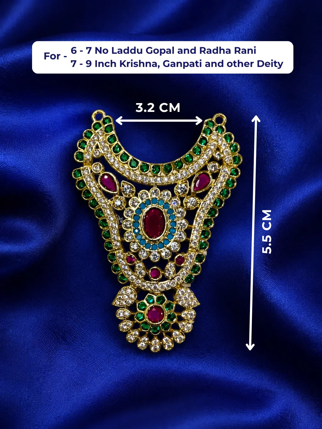 Ratna Madhuri AD Choker with sparkling stones for deity shringar
