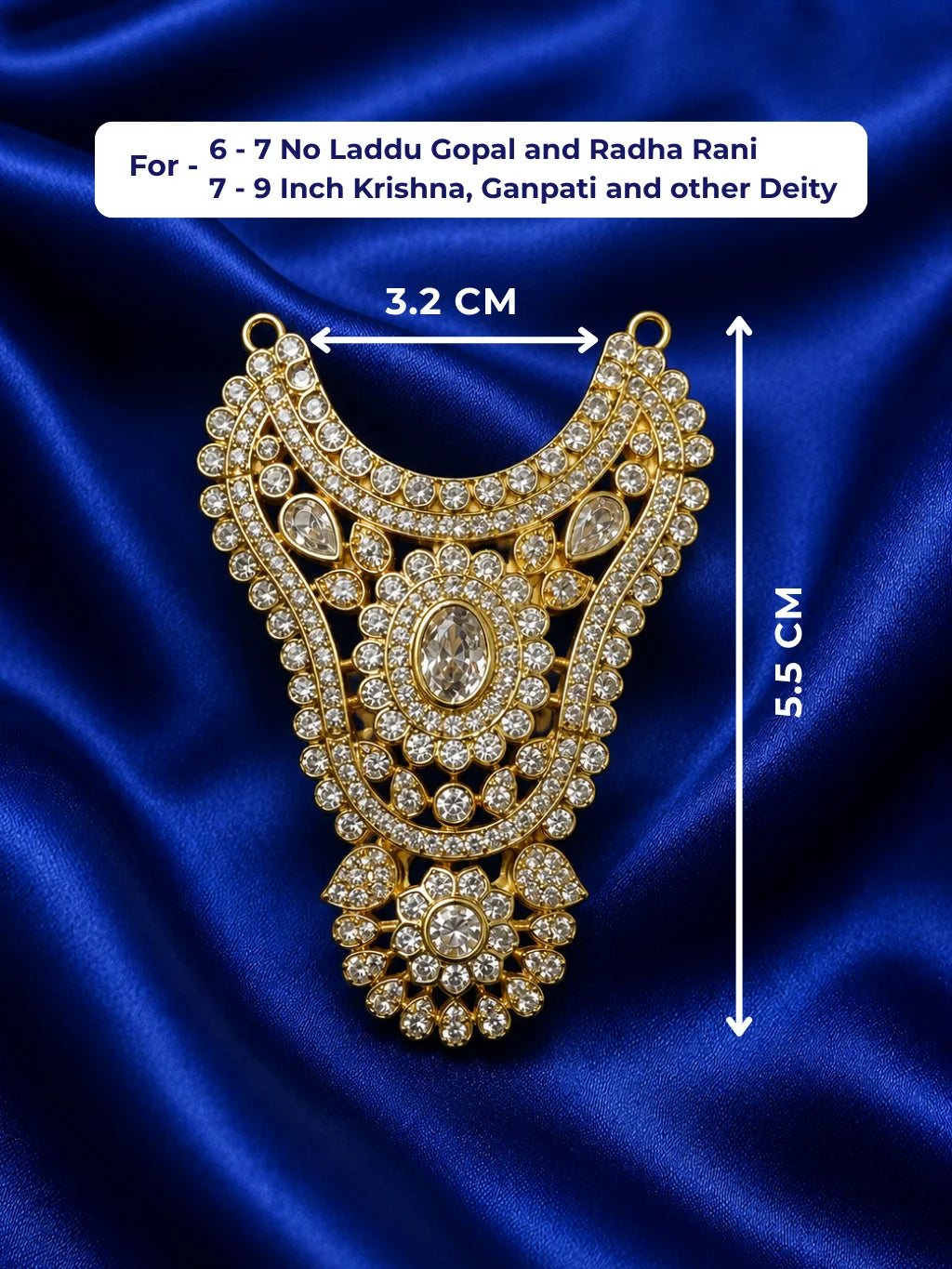 Ratna Madhuri AD Choker with sparkling stones for deity shringar

