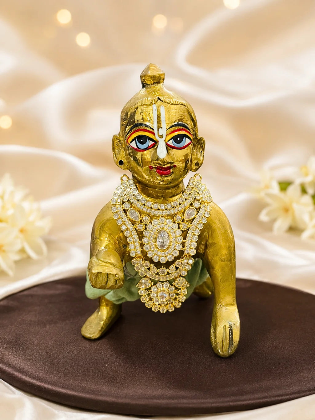 Ratna Madhuri AD Choker with sparkling stones for deity shringar
