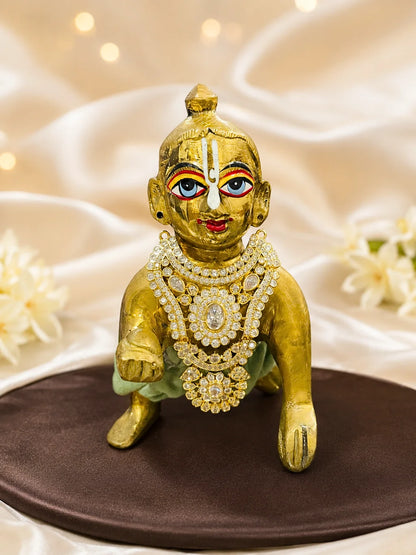 Ratna Madhuri AD Choker with sparkling stones for deity shringar

