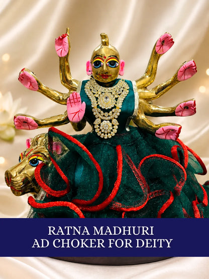 Ratna Madhuri AD Choker with sparkling stones for deity shringar
