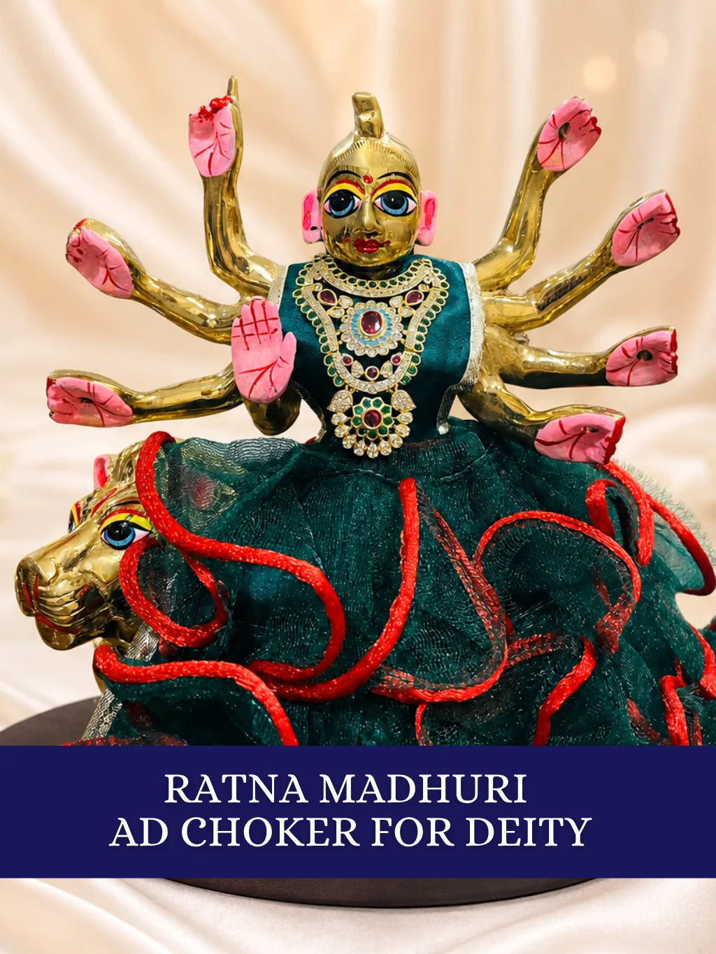 Ratna Madhuri AD Choker with sparkling stones for deity shringar
