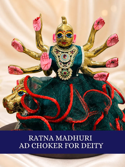 Ratna Madhuri AD Choker with sparkling stones for deity shringar
