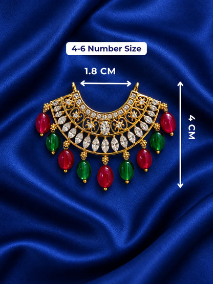 Ratna Rani AD Choker for Deity featuring sparkling American Diamond stones and elegant royal detailing. Perfect for Laddu Gopal and festive shringar.