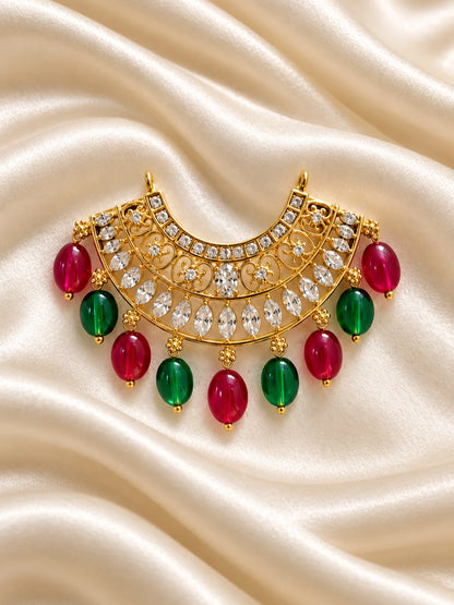 Ratna Rani AD Choker for Deity featuring sparkling American Diamond stones and elegant royal detailing. Perfect for Laddu Gopal and festive shringar.