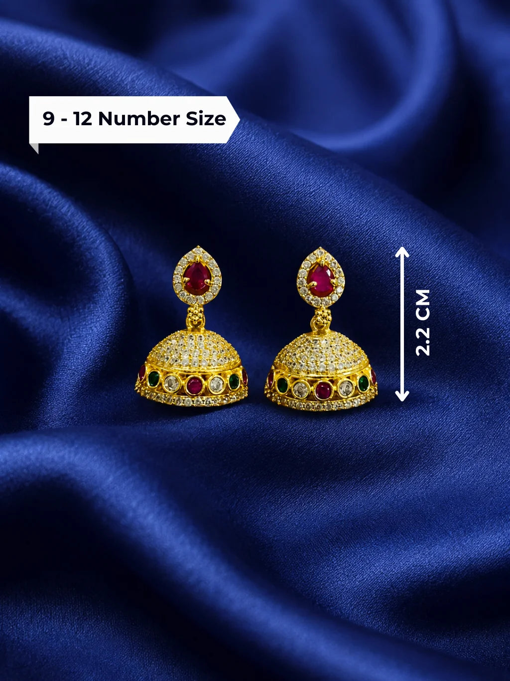 Ratnanjali AD Jhumka for Laddu Gopal, Radha Rani, Ram Lalla, Mata Rani and Other Deities