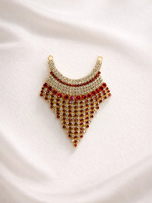 Red Laddu Gopal shringar jewellery for festive royal darshan