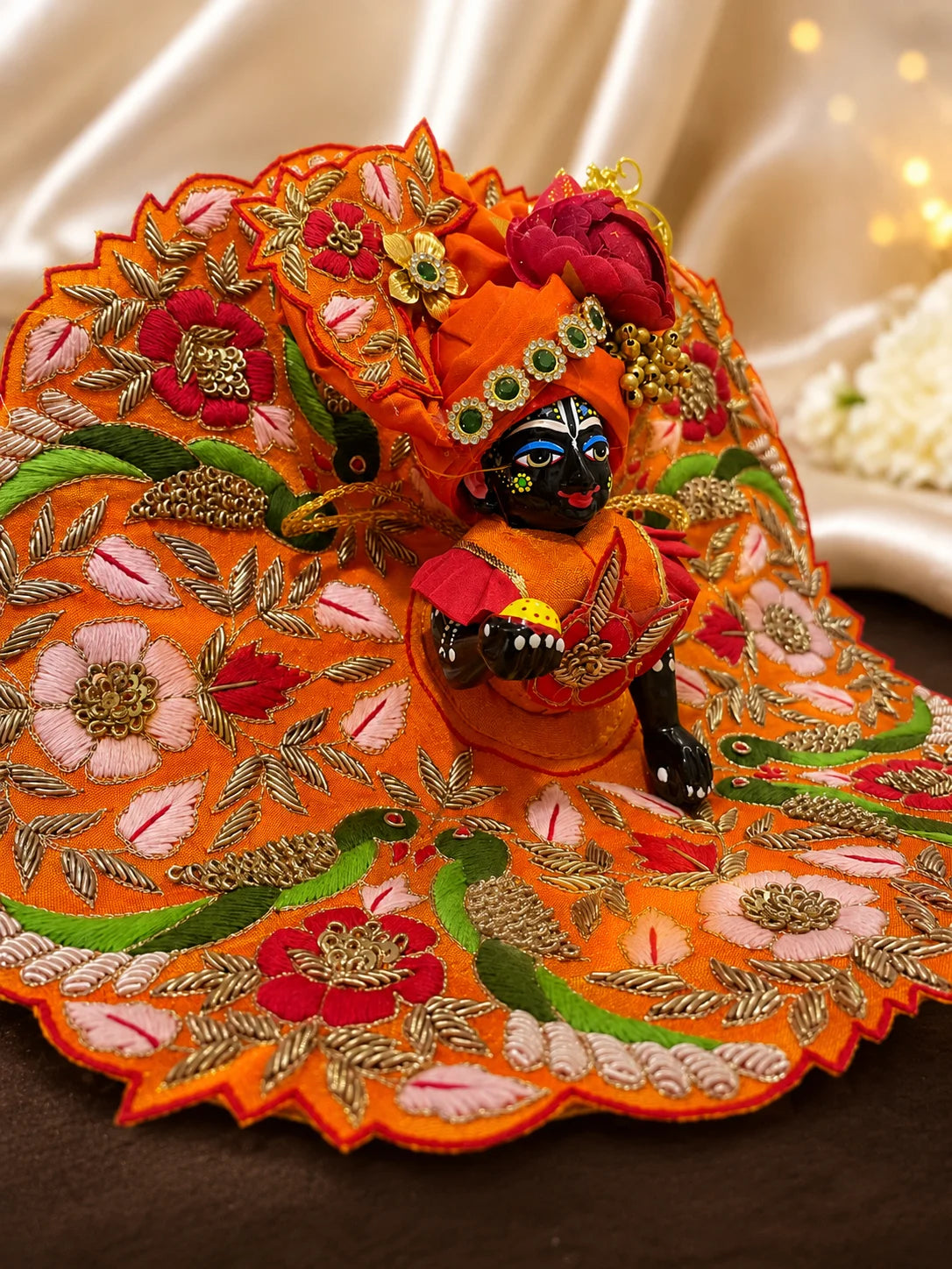 Heavy Resham Embroidered Laddu Gopal Dress
