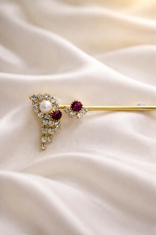 Red Stone Work Laddu Gopal Basuri