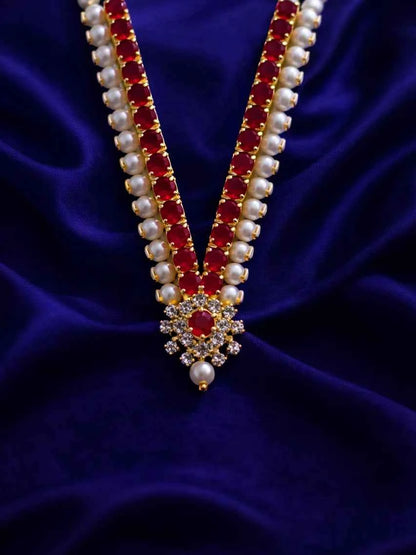Red Pink Premium AD Work God Jewellery