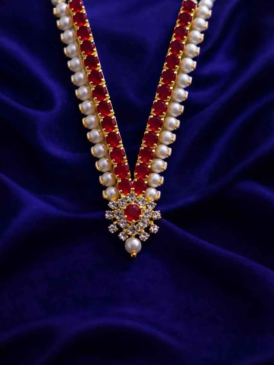 Red Pink Premium AD Work God Jewellery