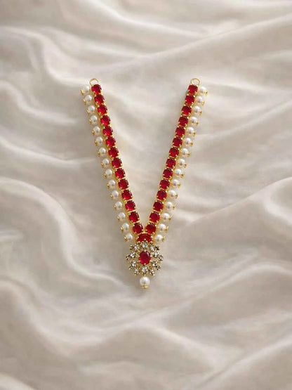 Red Pink Premium AD Work God Jewellery