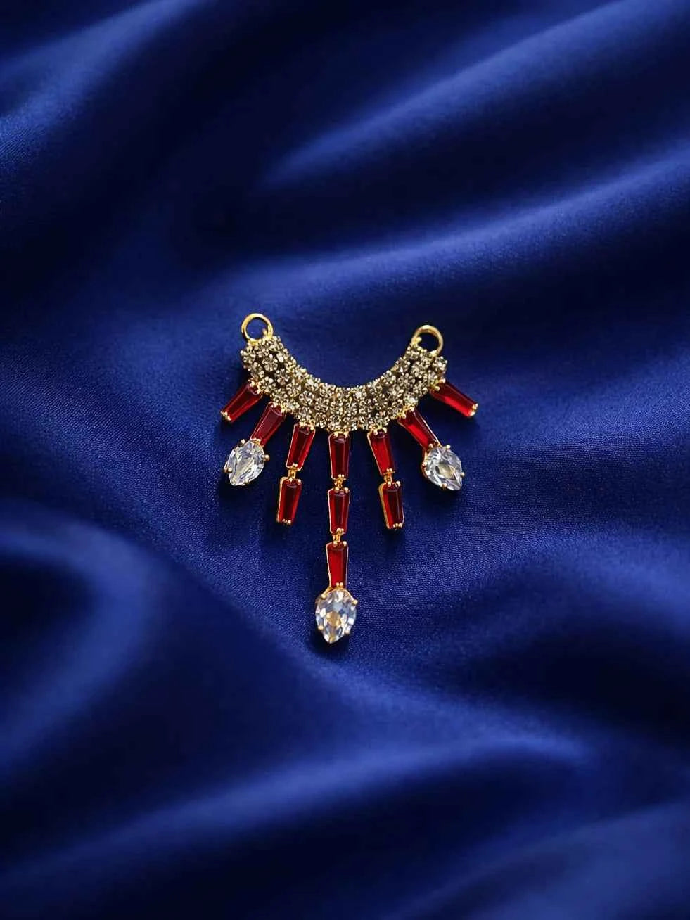 Red Stone Drops Jewellery