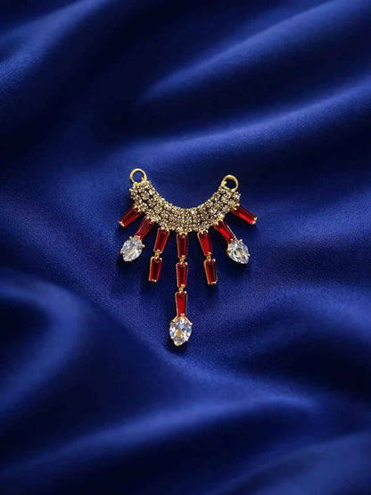 Red Stone Drops Jewellery