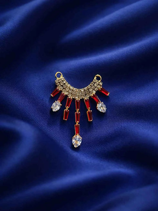 Red Stone Drops Jewellery