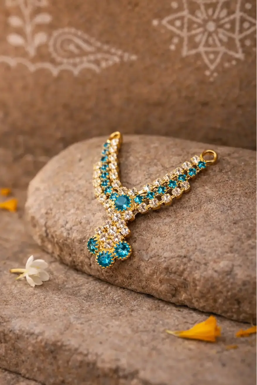 Royal Blue Stone Laddu Gopal Jewellery - Mero Kanha Ji