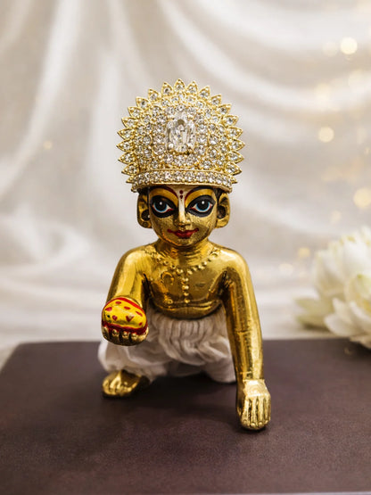 Royal Crystal Mukut for Deity