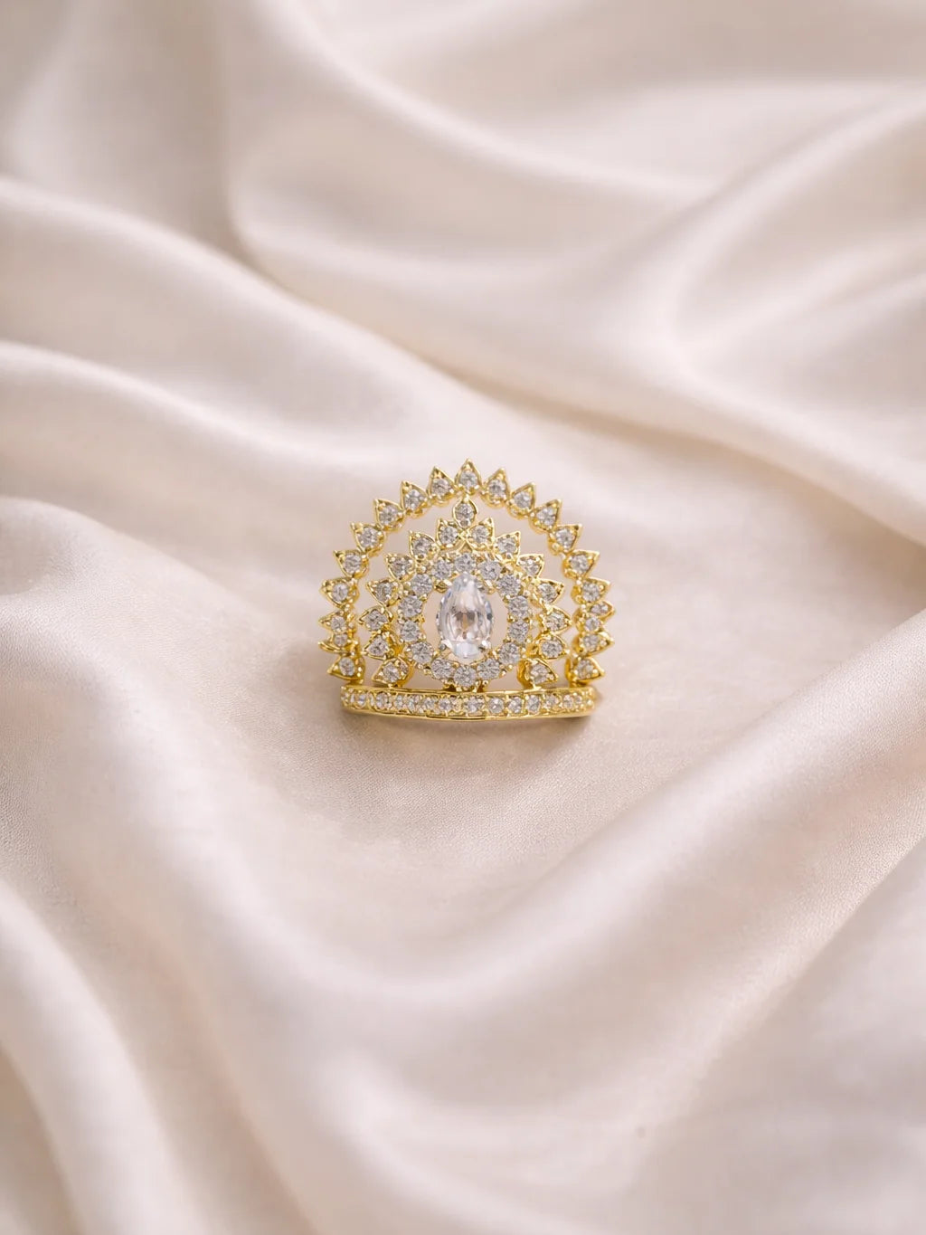 Royal Crystal Mukut for Deity