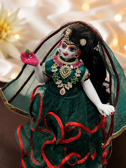 Royal Medallion Gold Plated AD Stone Haar for Laddu Gopal &amp; Deities