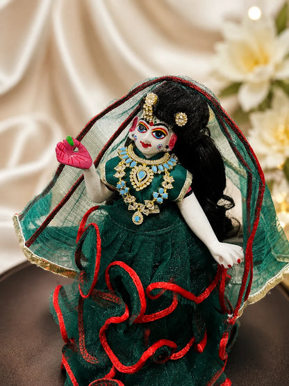 Royal Medallion Gold Plated AD Stone Haar for Laddu Gopal &amp; Deities