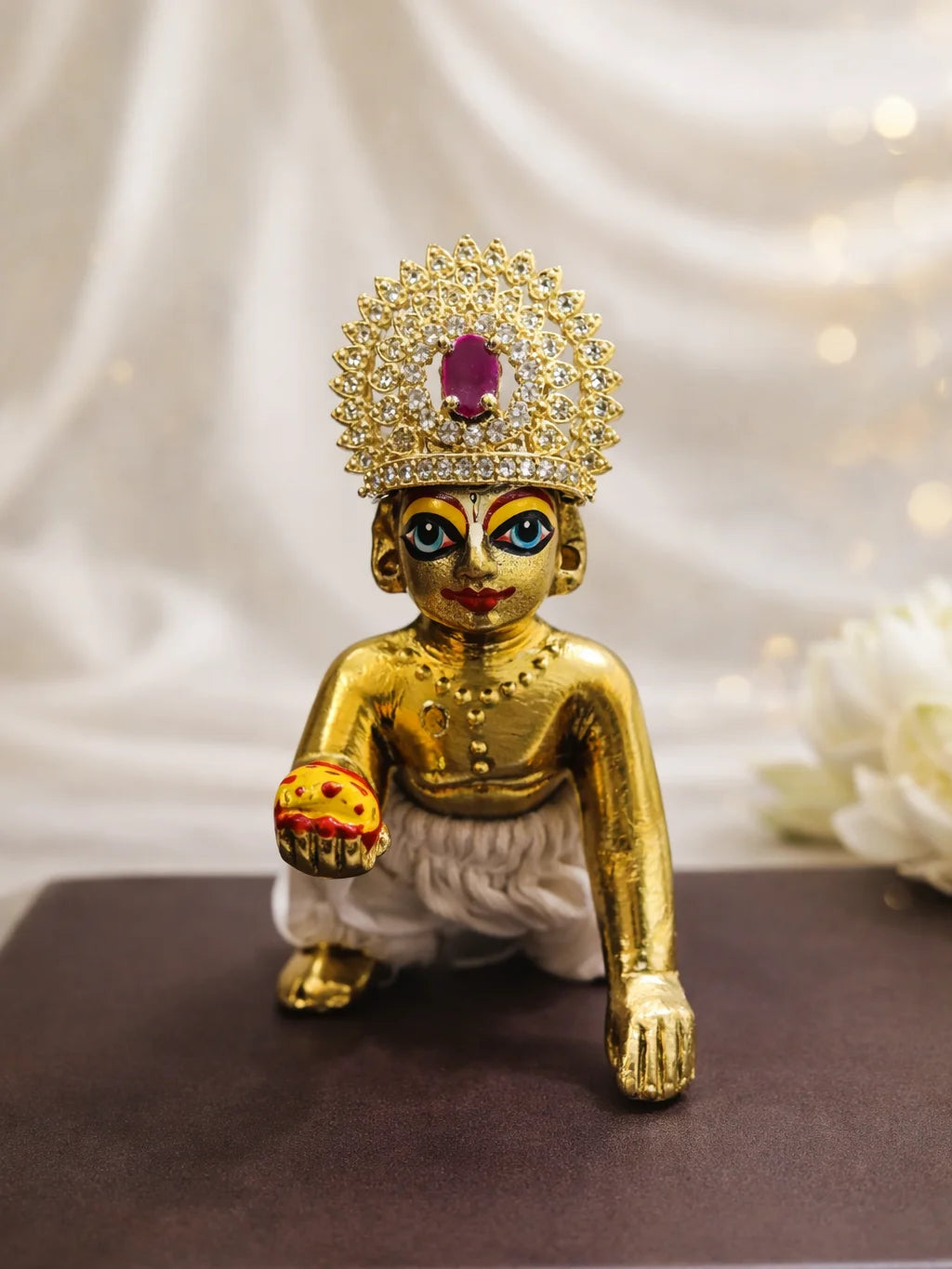 Royal Megenta Mukut for Deity