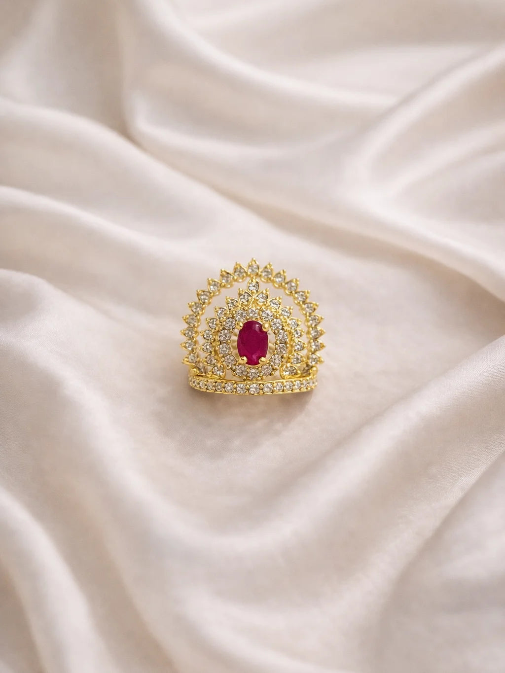 Royal Megenta Mukut for Deity