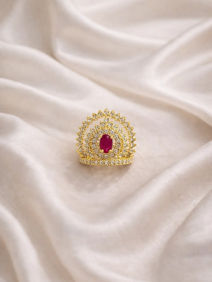 Royal Megenta Mukut for Deity