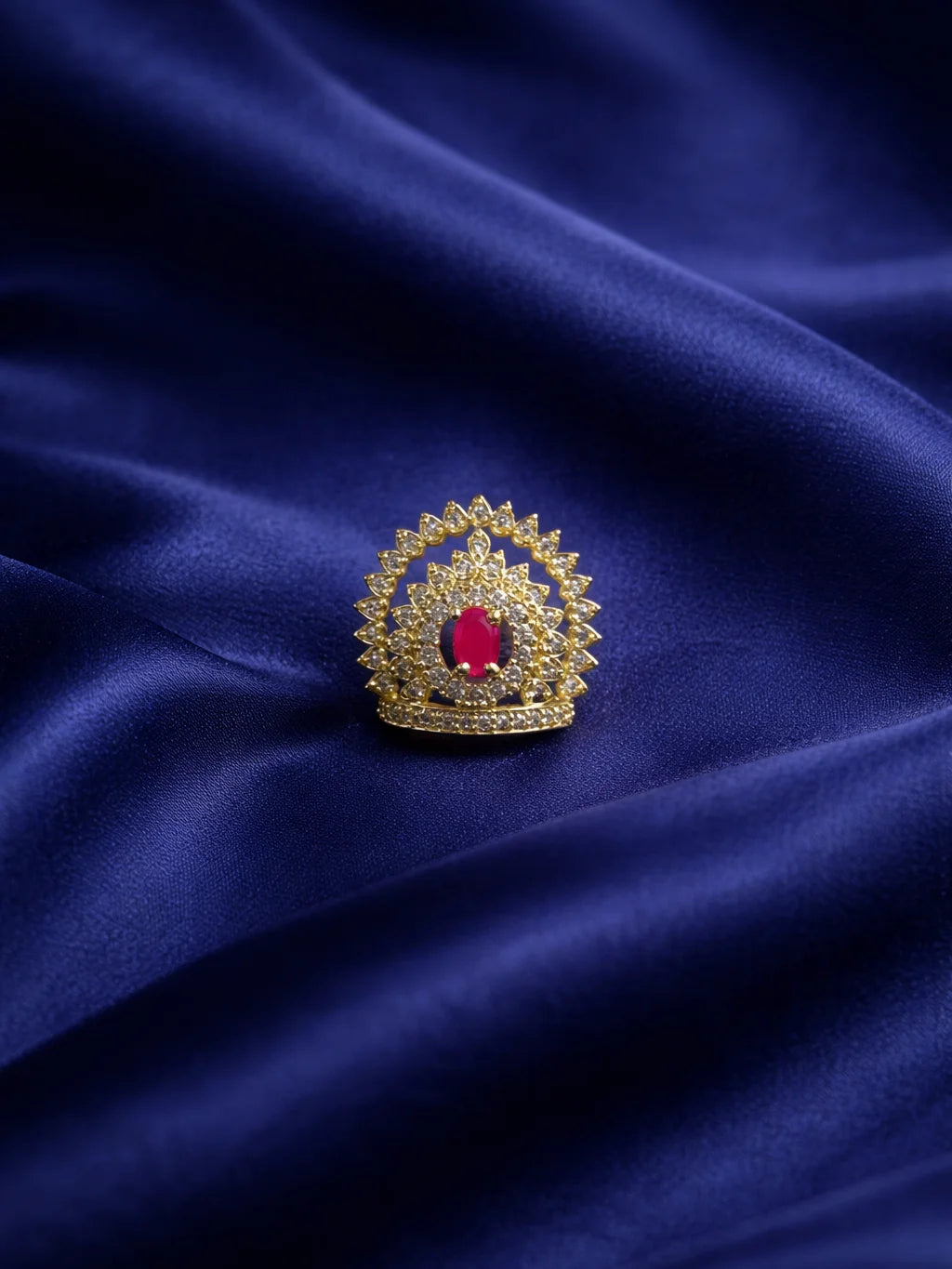 Royal Megenta Mukut for Deity