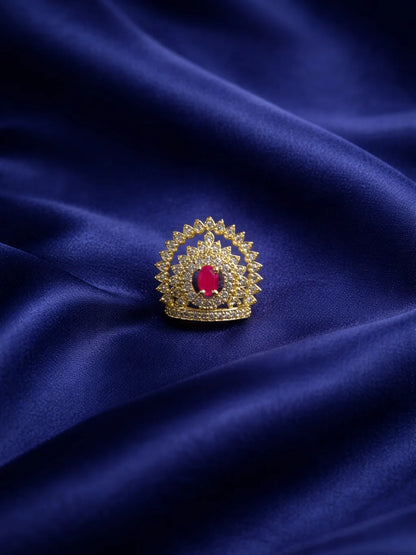 Royal Megenta Mukut for Deity