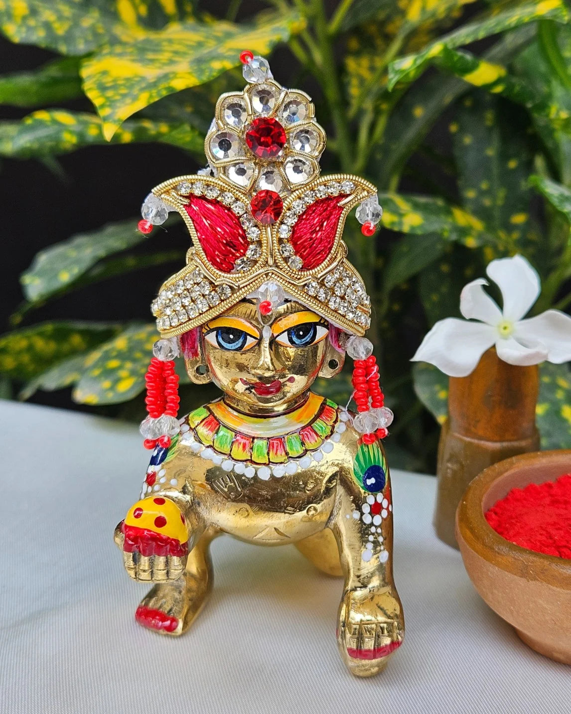 Royal Laddu Gopal Mukut Set