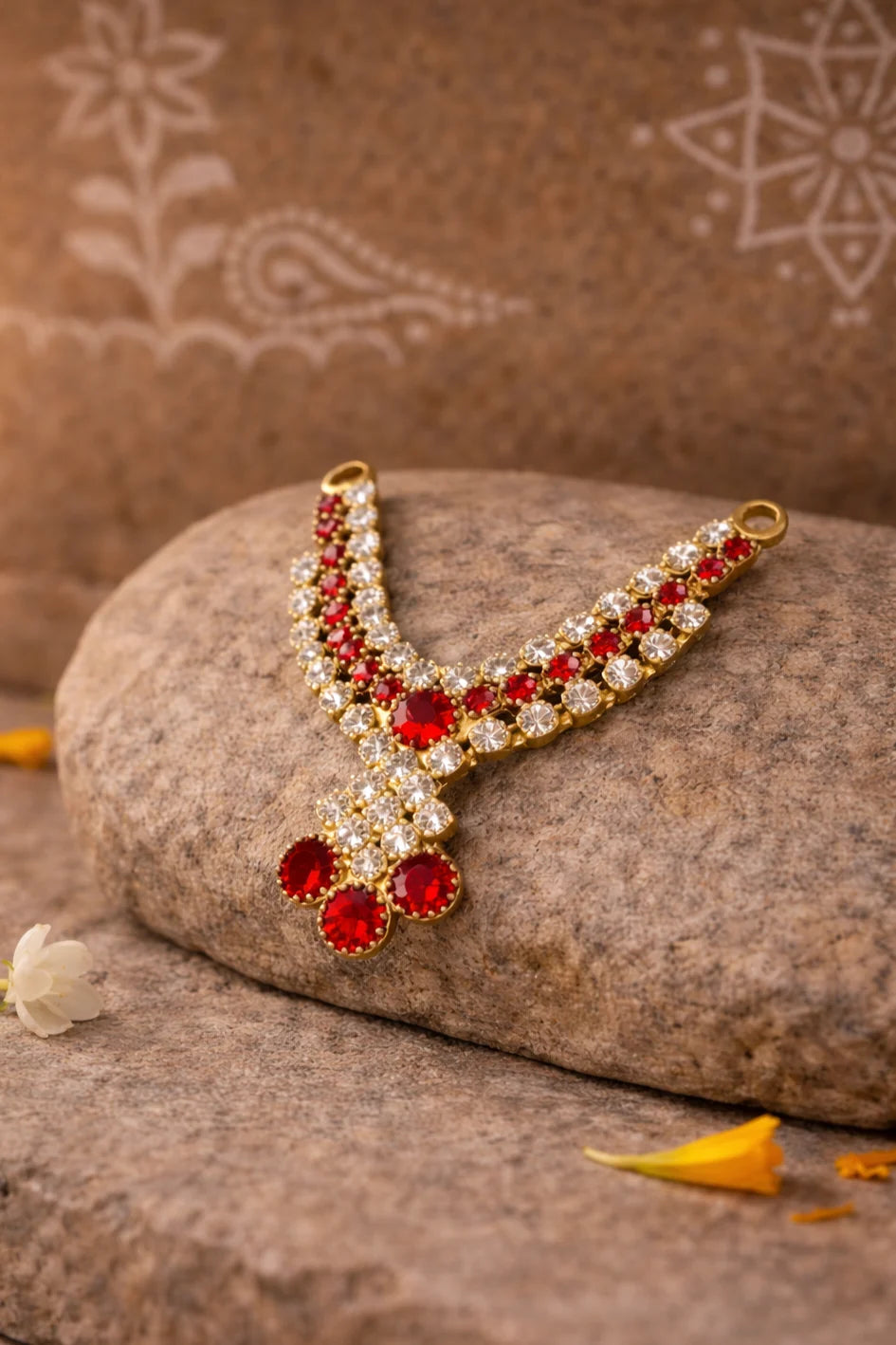 Red Stone Shringar Jewellery for Laddu Gopal