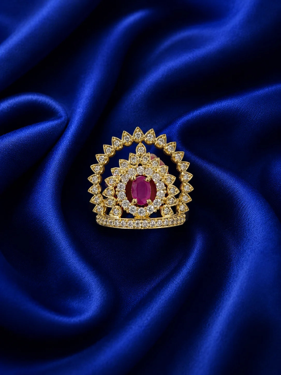 Royal Magenta Mukut for Deity 
