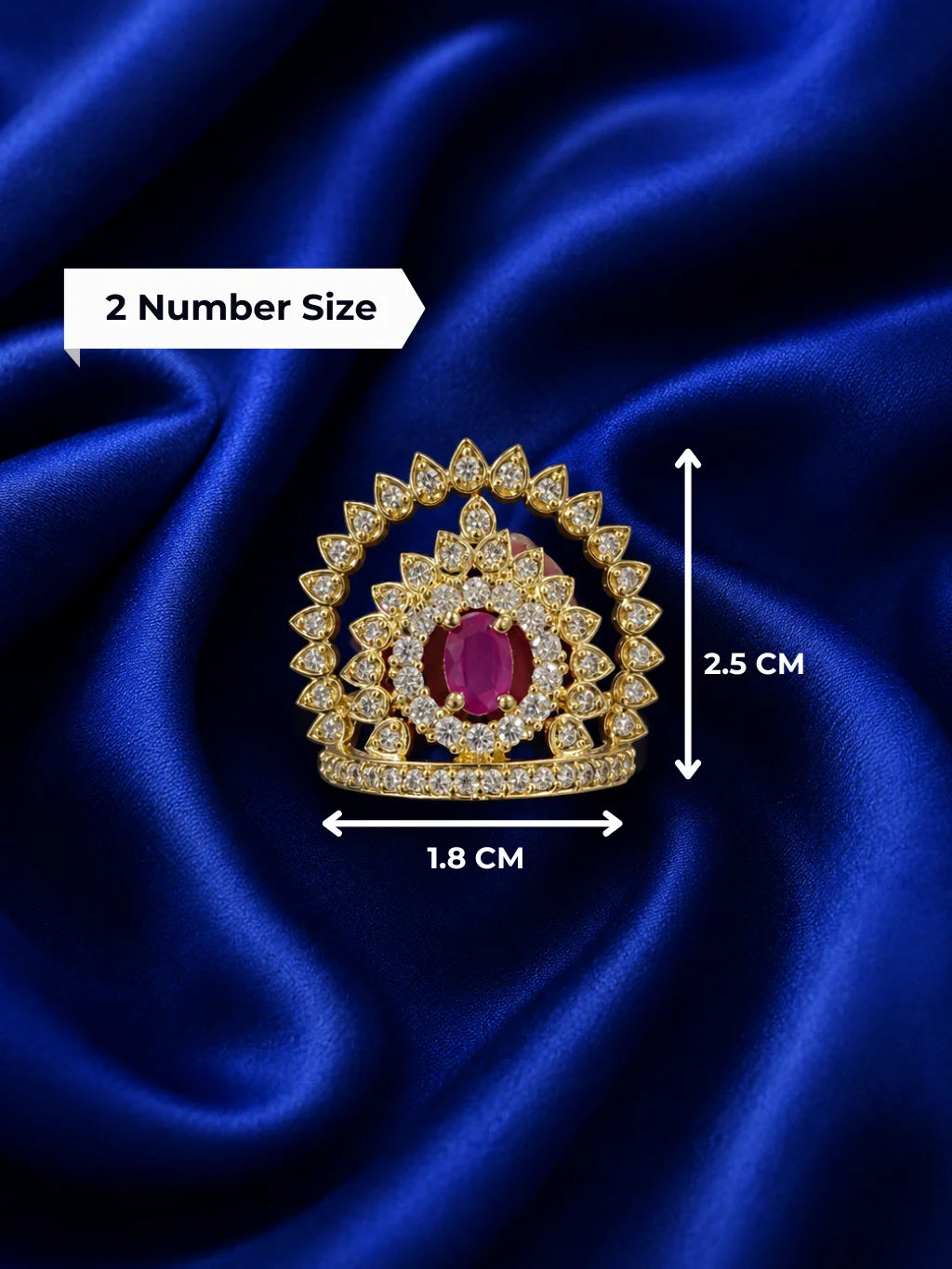 Royal Magenta Mukut for Deity 