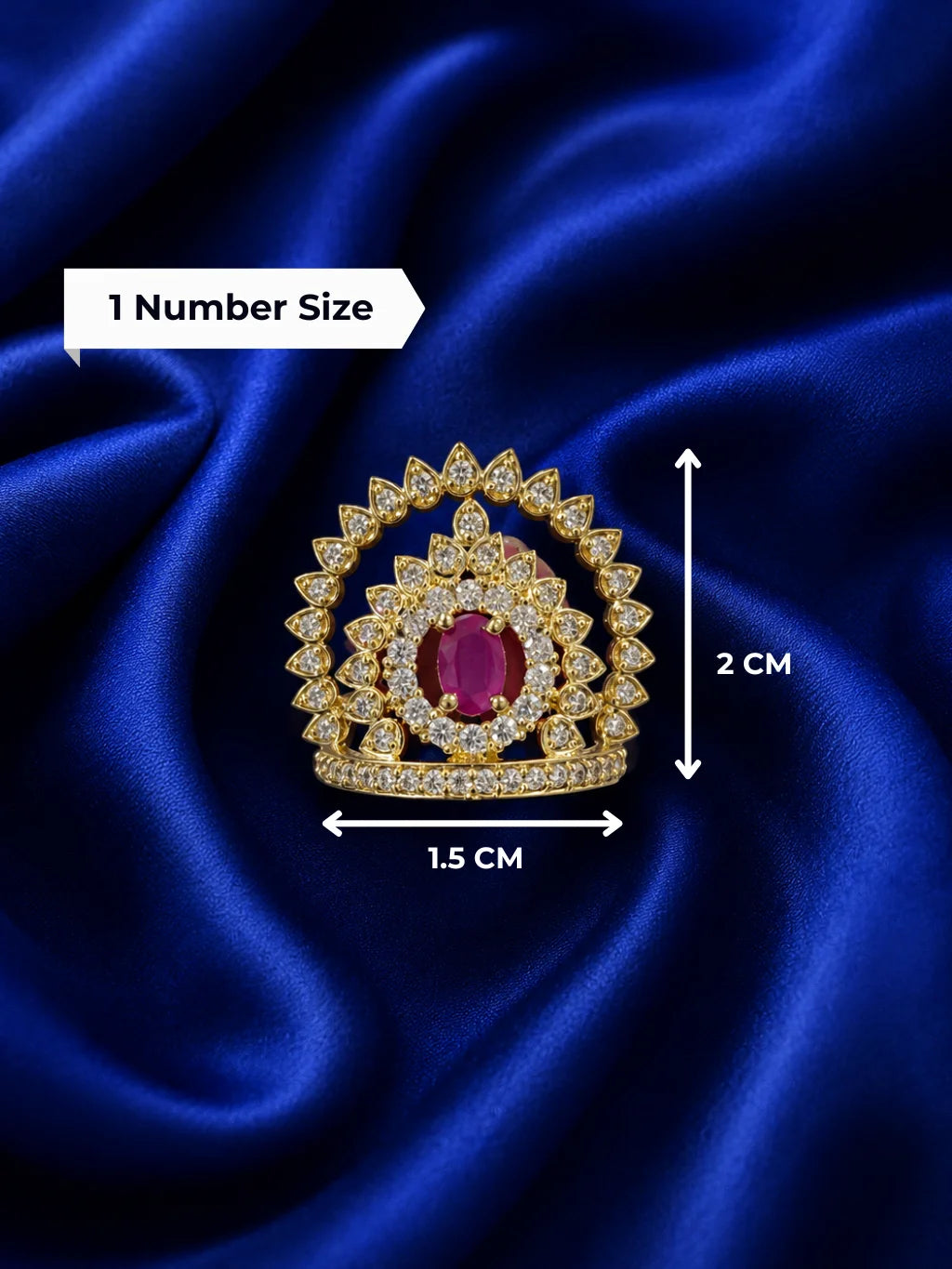 Royal Magenta Mukut for Deity 