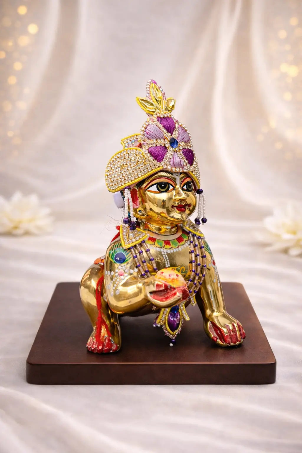 Royal Purple Laddu Gopal Jewellery Set