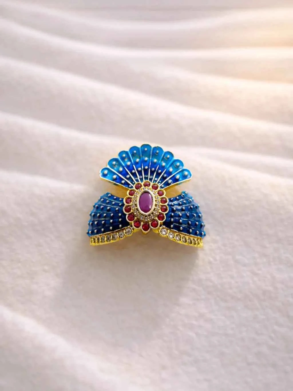 Royal Blue Jadau Laddu Gopal Mukut