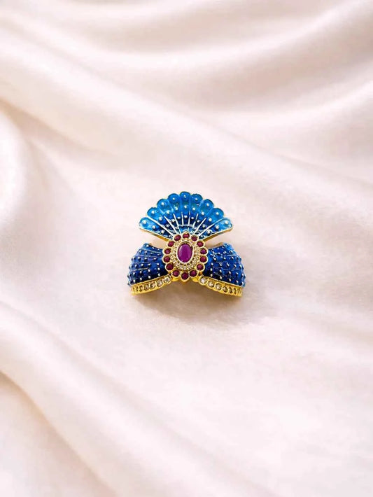 Royal Blue Jadau Laddu Gopal Mukut