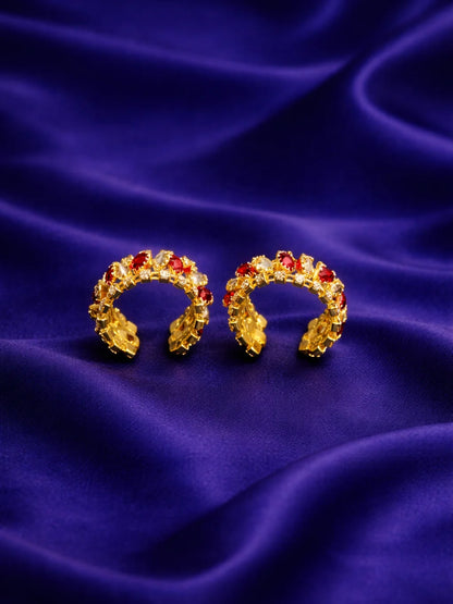Ruby elegant bangles for Laddu Gopal with elegant ruby stone design