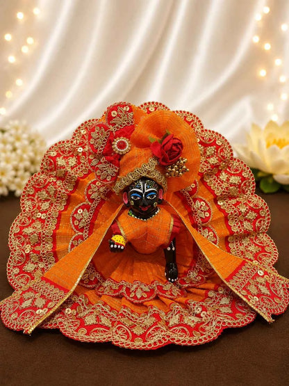 Scalloped Lace Laddu Gopal Poshak Set