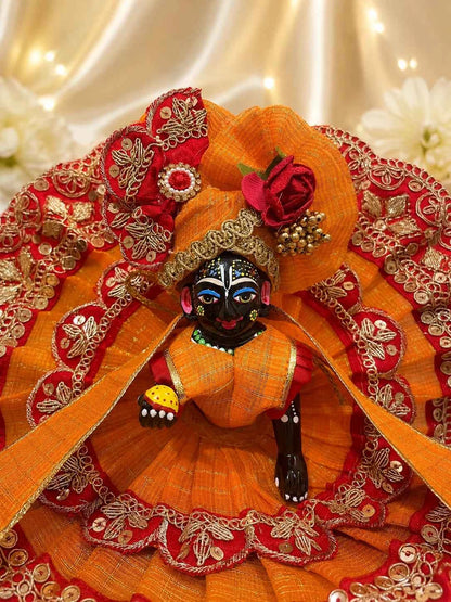 Scalloped Lace Laddu Gopal Poshak Set