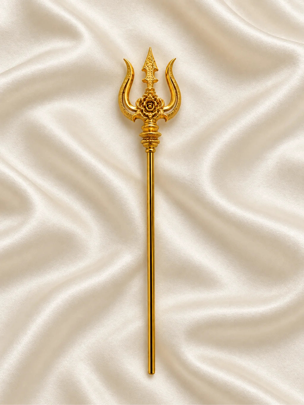 Shiv Shakti Trishul & Parshu Set for Deity featuring traditional sacred weapon-inspired detailing. Ideal for Mahadev, Mata Rani and divine shringar.
