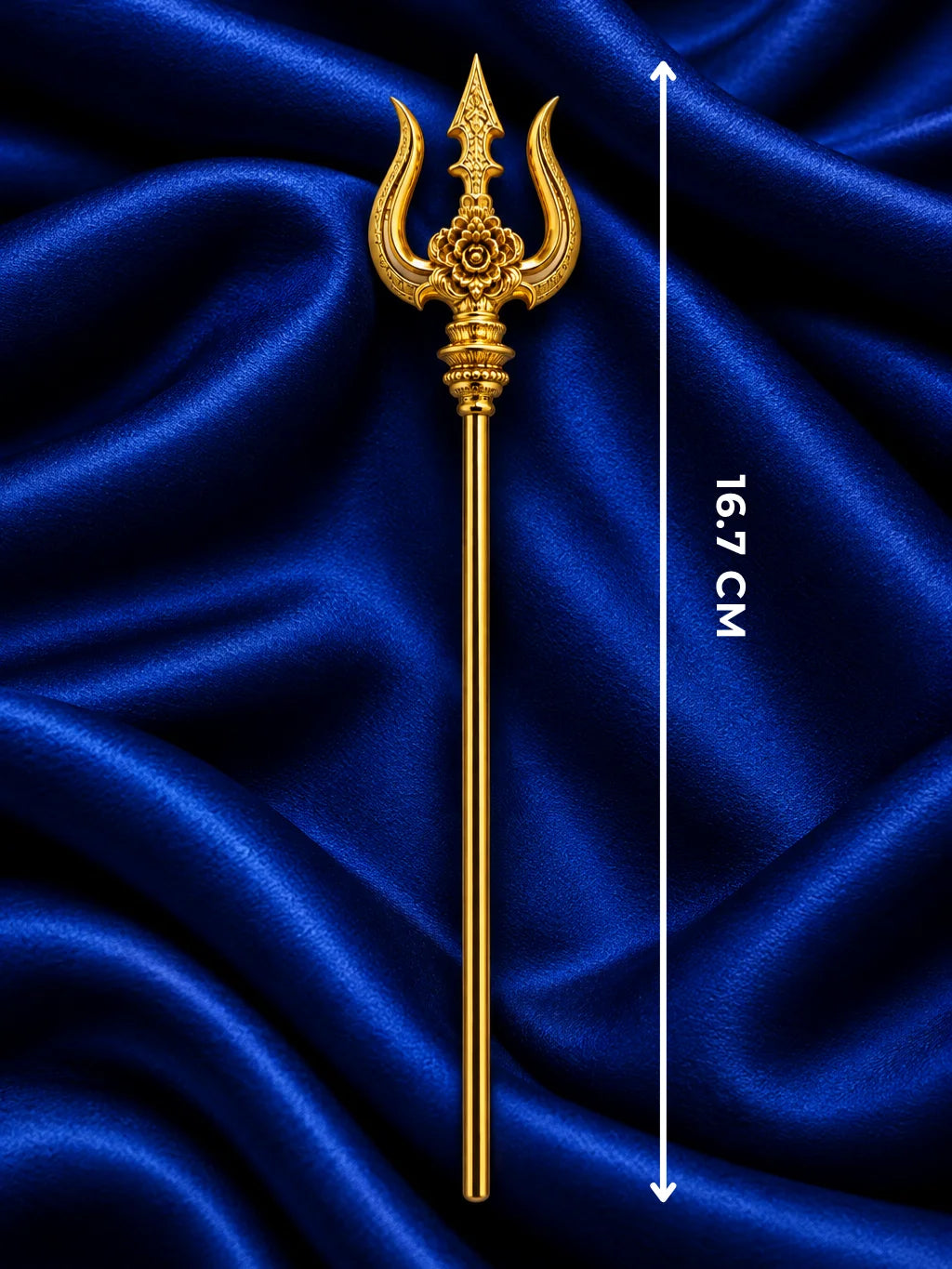 Shiv Shakti Trishul & Parshu Set for Deity featuring traditional sacred weapon-inspired detailing. Ideal for Mahadev, Mata Rani and divine shringar.
