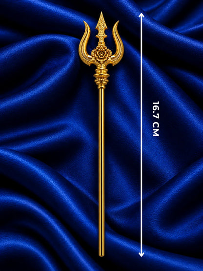 Shiv Shakti Trishul & Parshu Set for Deity featuring traditional sacred weapon-inspired detailing. Ideal for Mahadev, Mata Rani and divine shringar.
