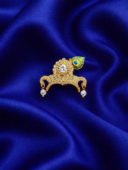 Shri Govind Crystal White Mukut