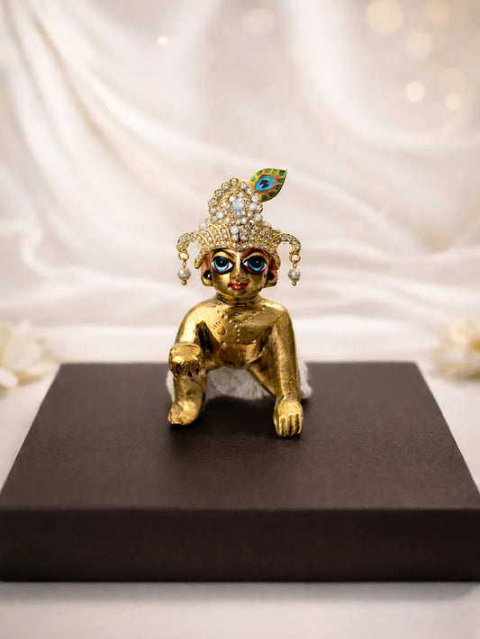 Shri Govind Crystal White Mukut