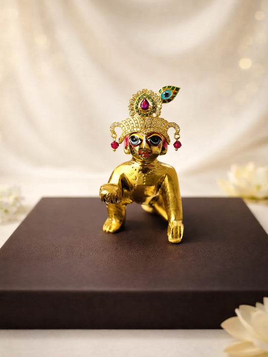 Shri Govind Green & Magenta Mukut